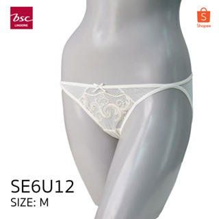 BSC กางเกงในแบรนด์ดัง เกรดA  รูปแบบ SEXI แต่งลูกไม้ปักด้านหน้าซับ ไม่โป๊ ต่ข่ายหลัง รุ่น SU0090 (SE6U12)