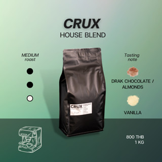 Varinda Coffee Roaster เมล็ดกาแฟคั่วกลาง-เข้ม House Blend CRUX 1kg เหมาะสำหรับชงด้วย Espresso และ Moka pot