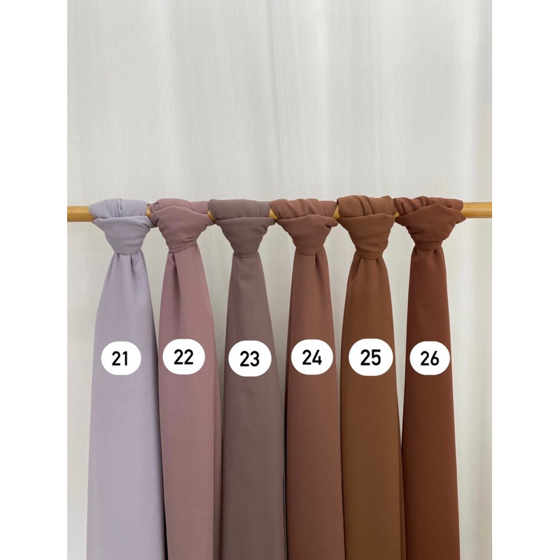 Chiffon hijab | ผ้าพันสีพื้น 46สี 💗🤍💜💛🧡💙✨