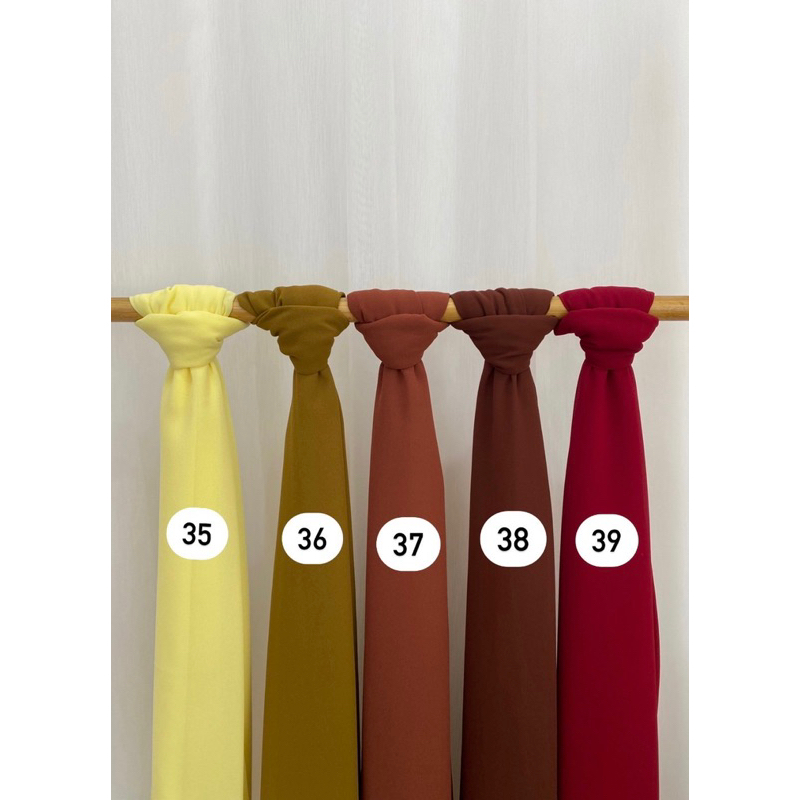 Chiffon hijab | ผ้าพันสีพื้น 46สี 💗🤍💜💛🧡💙✨