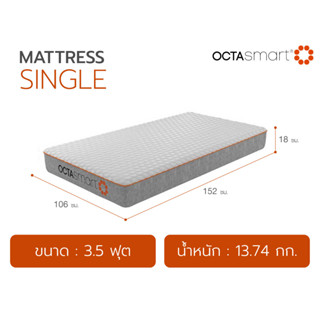 OCTASMART PLUS MATTRESS SINGLE ที่นอน รุ่น พลัส/SIZE SINGLE BY TVD