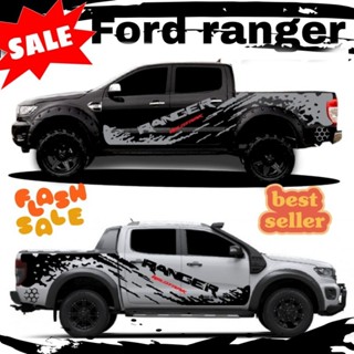 มาใหม่ สติกเกอร์ลายโคลนสาด ford ranger สติ๊กเกอร์แต่งรถford ranger สติกเกอร์ติดข้างรถกระบะ