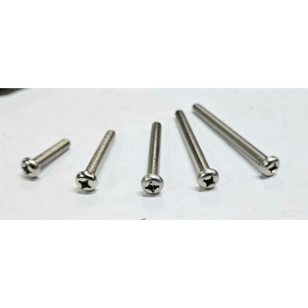 สกรูมิลแฉก สแตนเลส M6X10-M6X65 JMP เกรด 304 *ราคาต่อ1 ตัว*