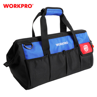 WORKPRO กระเป๋าเก็บ กระเป๋าเก็บเครื่องมือทรงปากกว้างแบบซิปบน ขนาด 12", 14", 18"