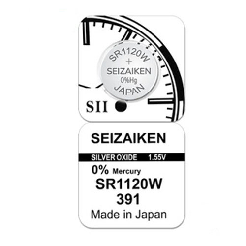 ถ่านนาฬิกา SEIZAIKEN Seiko 391/SR1120W  1.55V ของแท้ (แบ่งจำหน่ายเป็นเม็ด)