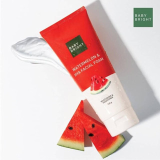 Baby Bright Watermelon &amp; Hya Facial Foam 160g โฟมล้างหน้าสูตรแตงโม