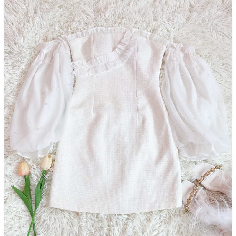 🌷พร้อมส่ง Clara Pearl : BLT BRAND มือสองไซส์ XS🌷