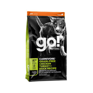 Go! CARNIVOREGrain free Chicken,Turkey + Duck Puppy/Adultfor/Seniorfor dogsสูตรเกรนฟรีไก่ไก่งวงและเป็ดอายุ2เดือน/1ปี/7ปี