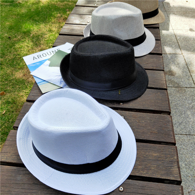 สีดำหมวกฮิปฮอป Fedora H ipster MJ สไตล์อังกฤษหญิงไมเคิลแจ็คสันลำลองสุภาพบุรุษหมวก