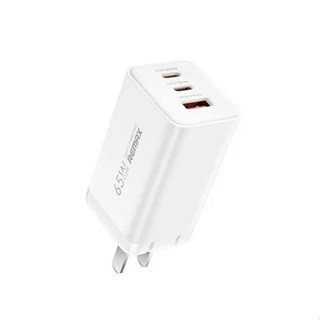 Remax อะแดปเตอร์ชาร์จเร็ว 65W(max) USB Charger PD Fast พอร์ต USB 1 พอร์ต และ type-c 2 พอร์ต - RP-U31-WHT