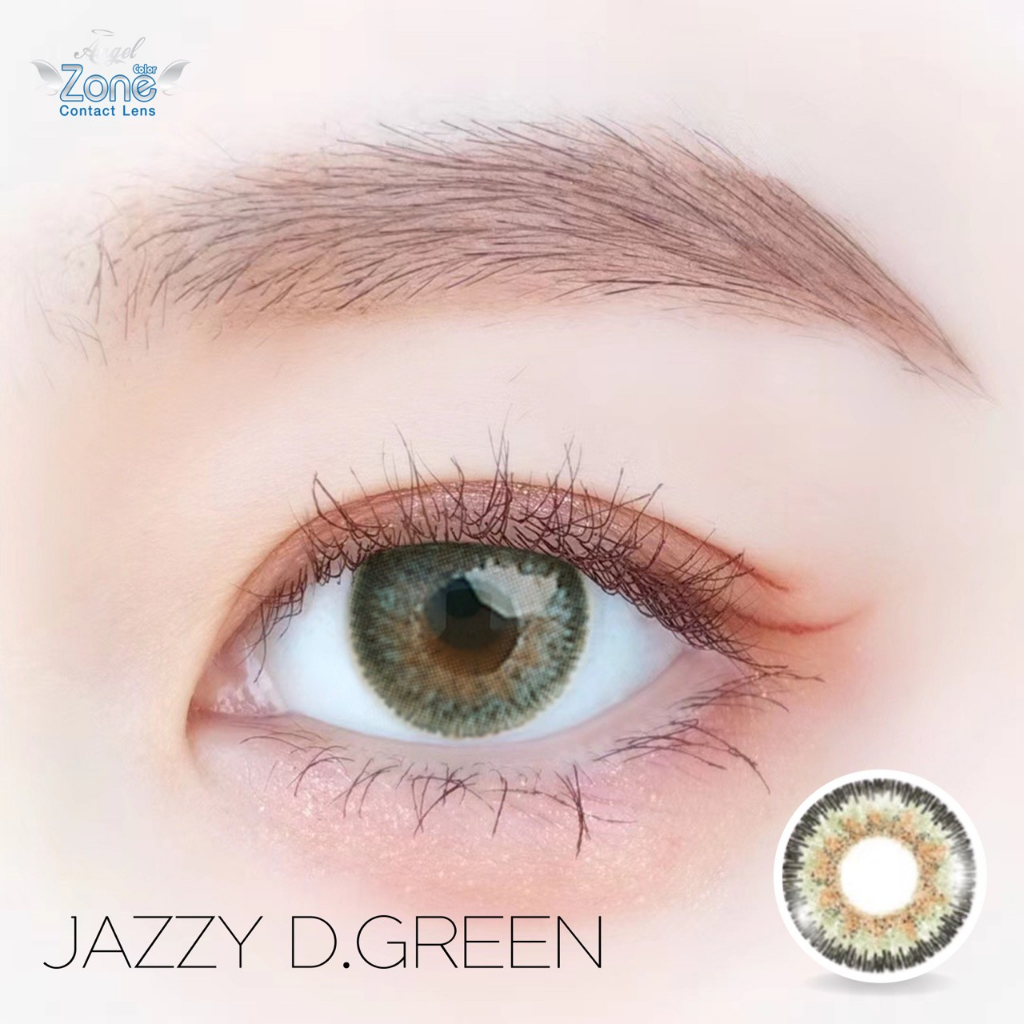 Angel Zone คอนแทคเลนส์ รุ่น Jazzy D.Green 14.2 (รองรับสายตาปกติและค่าสายตาสั้น -0.50 ถึง -7.00) ราคา ถูกที่สุด ดีลบีเคเค แกลเลอรีภาพที่ 6