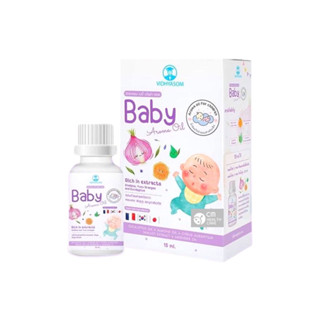 Vidhyasom Baby Aroma วิทยาศรม เบบี้ อโรม่า ออย น้ำมันอโรม่าออยสำหรับเด็ก 15 ml.[1ขวด]