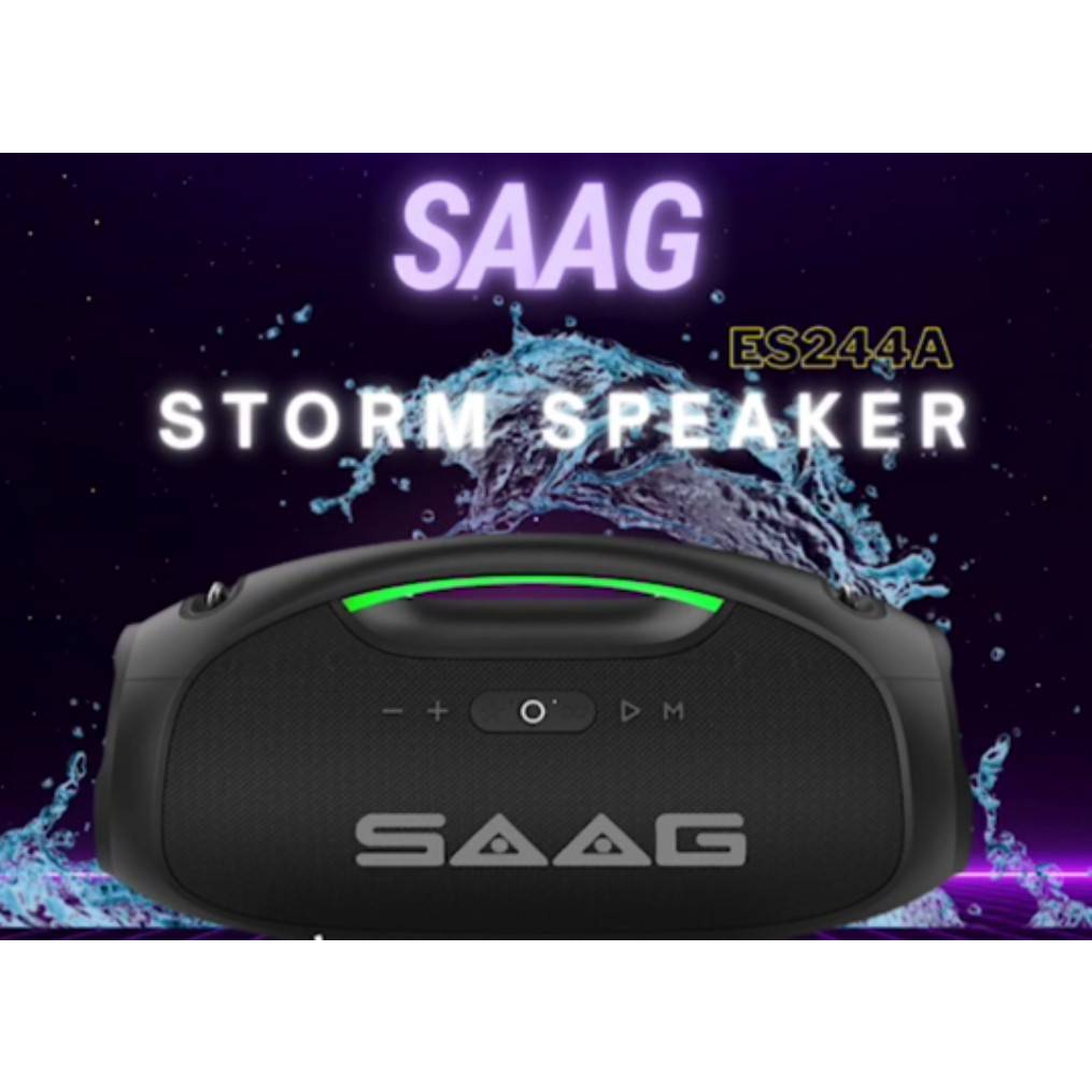 🎯ลำโพงบลูทูธ SAAG รุ่น ES244A รุ่นใหม่สุด2023 💖 Bluetooth เสียงดีเบสแน่น ดังกระหึ่ม 🌐
