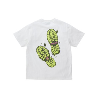 Gramicci เสื้อยืด รุ่น UNISEX FOOTPRINTS TEE WHITE