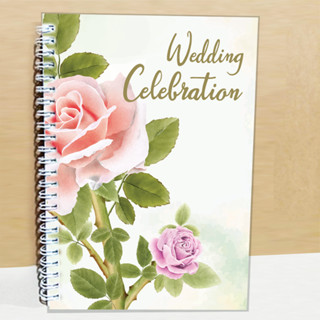 สมุดเซ็นอวยพร Wedding Celebration ขนาดA5(15x21cm) สำหรับเซ็นอวยพรงานสำคัญ