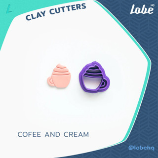 Coffee Cream Clay Cutter/ Clay Tools/ Polymer Clay Cutter/ แม่พิมพ์กดดินโพลิเมอร์รูปทรงแก้วกาแฟครีม