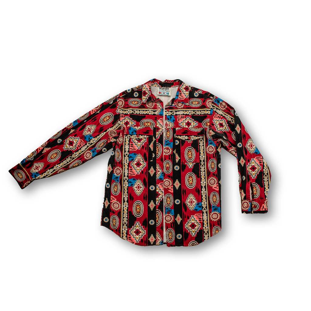 Wrangler 威格衬衫 เสื้อเชิ้ตแขนยาวพิมพ์ลาย 美产 印花美式 长袖衬衫 Printed Shirt