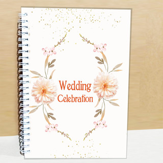 สมุดเซ็นอวยพรWeddingCelebration ขนาดA5 (15x21cm)