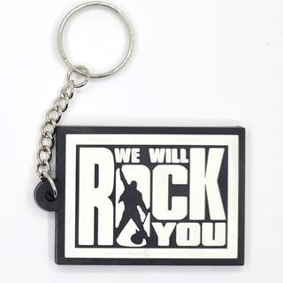 พวงกุญแจยาง We will rock you ร๊อค ดนตรี music