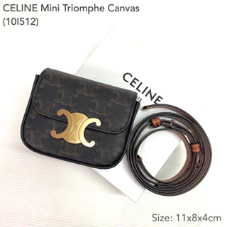 CELINE mini triomphe in canvas ของแท้ 100% [จัดส่งฟรี]