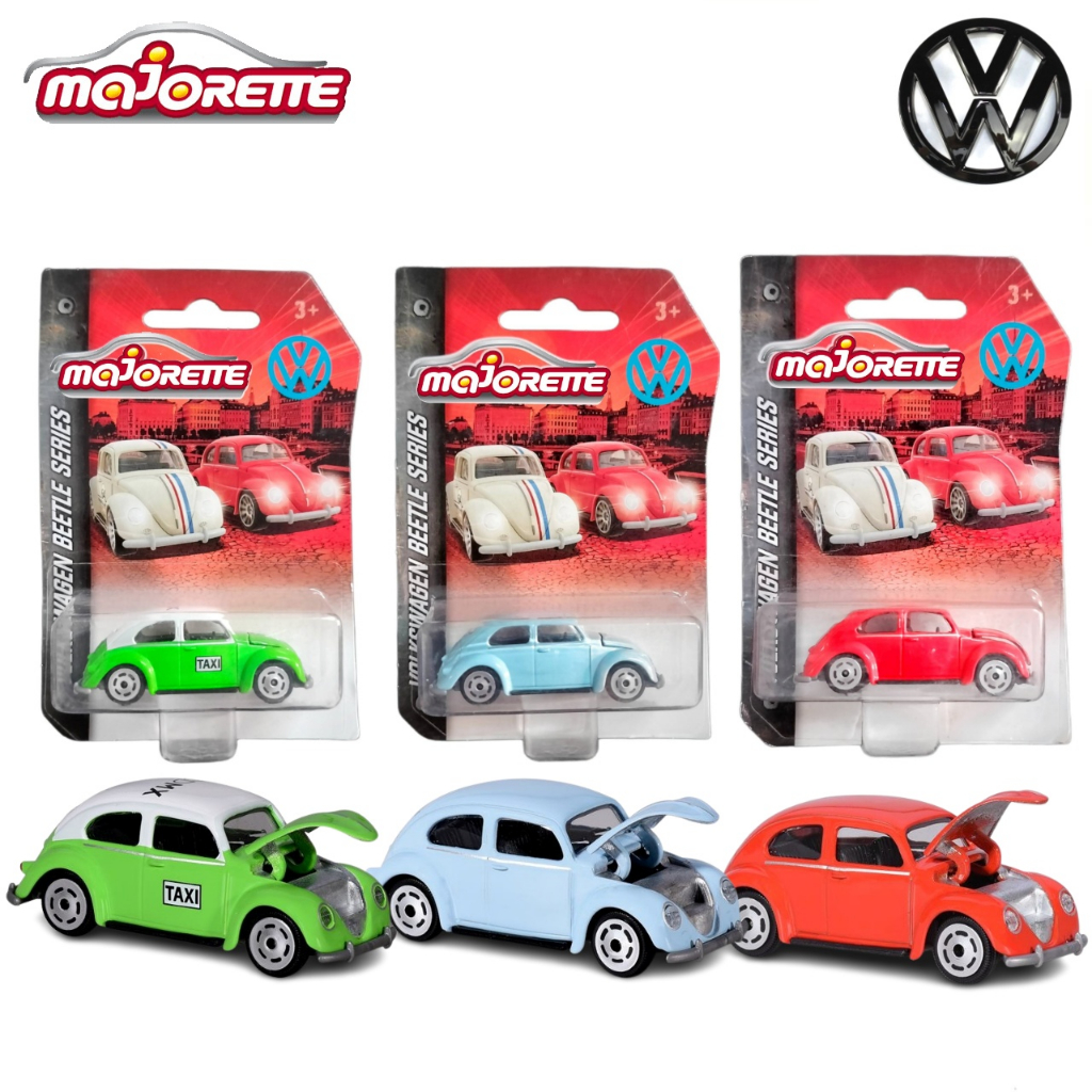 โมเดลรถเหล็ก majorette VOLKSWAGEN BEETLE SERIES โฟล์คเต่า เปิดฝากระโปรงหน้าได้ ลิขสิทธิ์แท้100% MJSALES # MJ52010WMM #