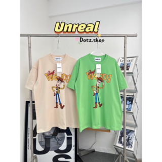 เสื้อยืด Oversize Unreal Woody Made in Korea ผ้าใส่สบาย สีสกีนชัด