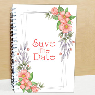 สมุดเซ็นอวยพรSave the date ขนาดA5(15x21cm)