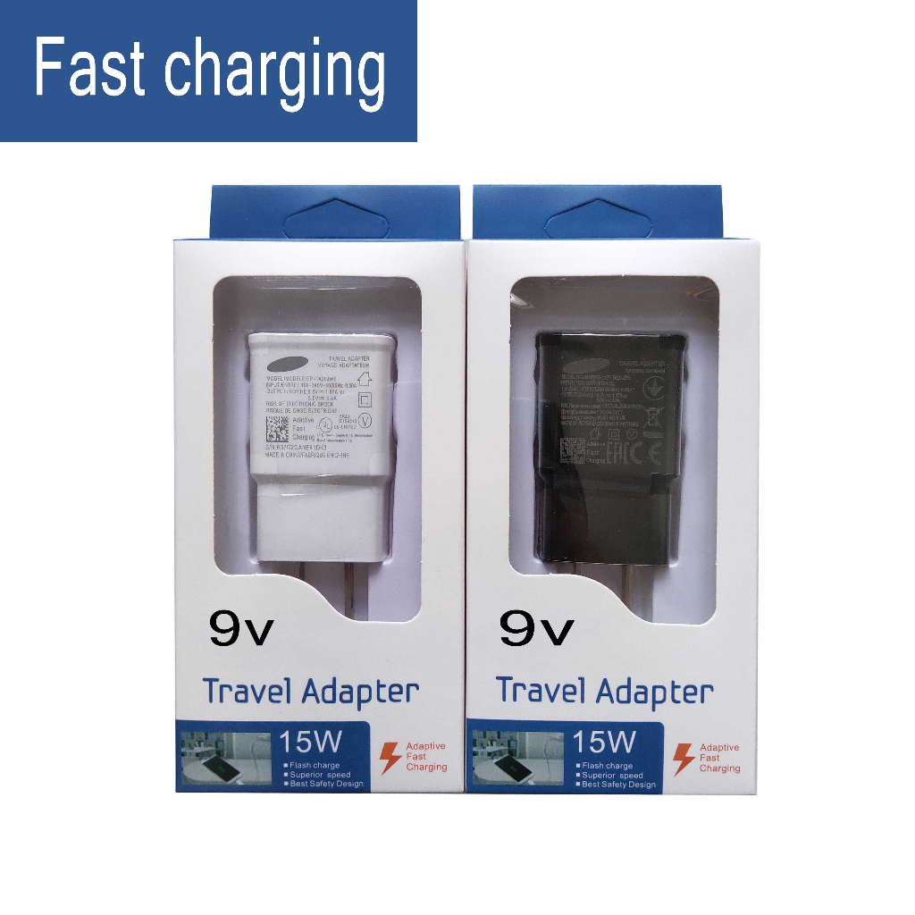 หัวชาร์จ 15w 9v 2a Adapter fast charger สำหรับ s6 s8 S10 note10 s20 s21 s22 s23 A23 A24 A34 A54 หรือรุ่นยี่ห้ออื่นๆ