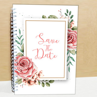 สมุดเซ็นอวยพรSave the date ขนาดA5(15x21cm)