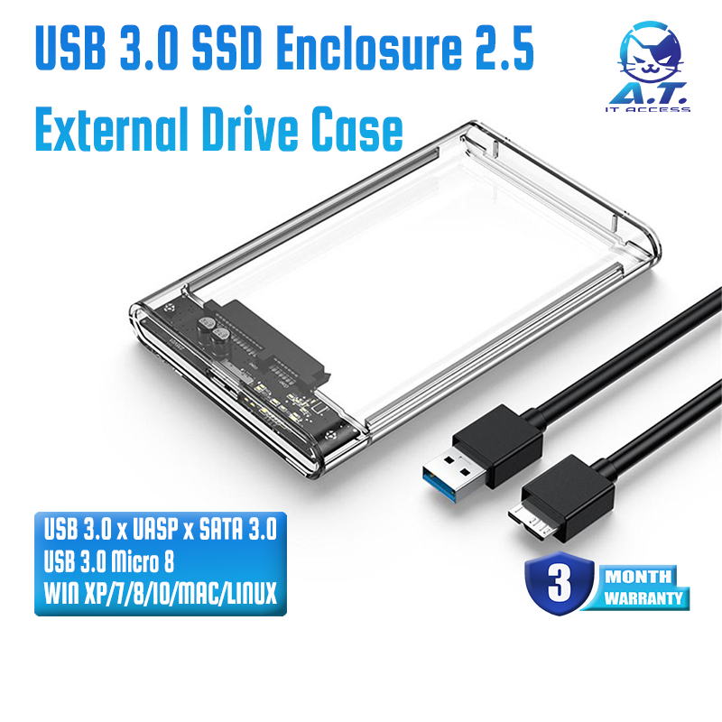 2.5 inch HDD SSD Enclosure SATA III to USB 3.0 USB 3.1 Hard Drive Disk Case Support 5TB Mobile External HDD for Laptop