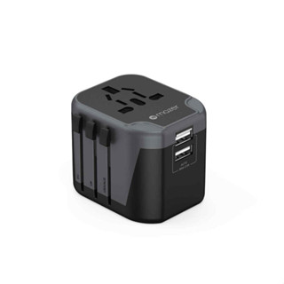 Mazer ปลั๊กพ่วงพกพา Infinite.WORLD Travel adapter Charger 880W ใช้งานได้มากกว่า 150 ประเทศ - M-IFTravel120-GY