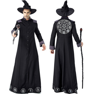 cp84.5 ชุดพ่อมด wizard costume ชุดฮาโลวีน ผู้ใช้เวทมนตร์ ผู้วิเศษ ชุดhalloween MAGICIAN