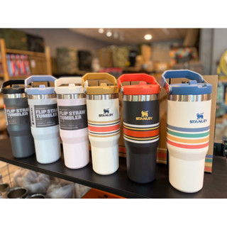 [ของแท้ 100%]Stanley แก้วเก็บความเย็น รุ่น VARSITY ICEFLOW™ FLIP STRAW TUMBLER 30 OZ ขวดใส่น้ำเย็น เก็บน้ำแข็งได้ 48 ชม.