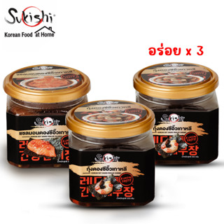 ซูกิชิ ดองซีอิ๊วเกาหลีขนาด 350g จำนวน 3 กระปุก (แซลมอน1กุ้ง2)