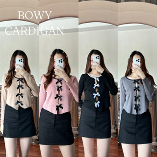 Bowy cardigan เสื้อเเขนยาวโบว์ (18002)