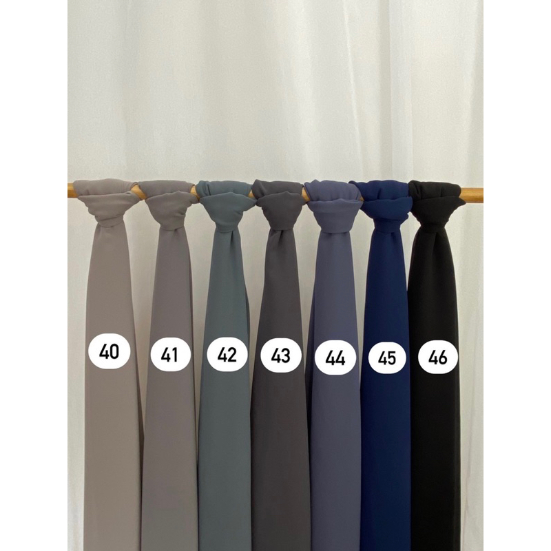 Chiffon hijab | ผ้าพันสีพื้น 46สี 💗🤍💜💛🧡💙✨
