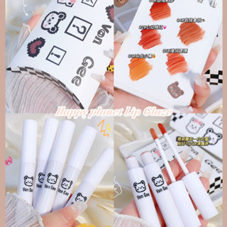 5pcs/set เซตลิป ลิปกลอส ลิป​จุ่มแมท ​ Happy​ Planet Lipstick​ 5 แท่ง เนื้อแมท​ สีสวย ติดทน ลิปกันน้ำ จูบไม่​หลุด​