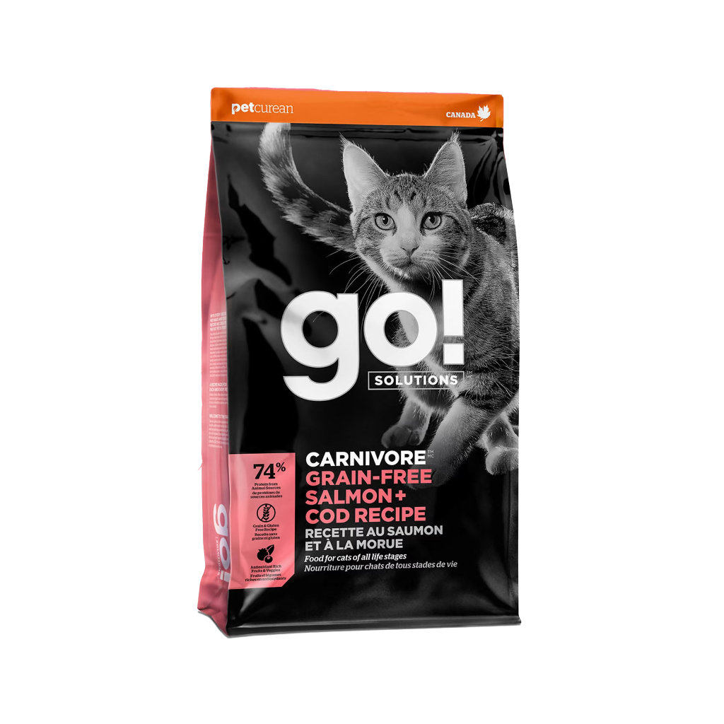 [1แถม1] Go! CARNIVORE Grain Free Salmon+Cod สูตรเกรนฟรี ปลาแซลมอน ปลาค็อด แมวทุกสายพันธุ์ อายุตั้งแต่ 2 เดือนขึ้นไป