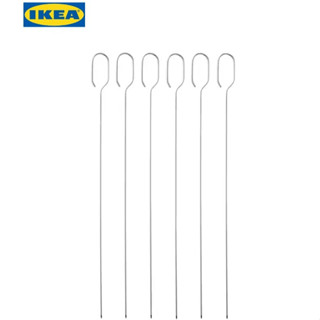 GRILLTIDER กริลทีเดร์ เหล็กเสียบเนื้อย่าง, สแตนเลส, 30 ซม./ 6 ชิ้น IKEA