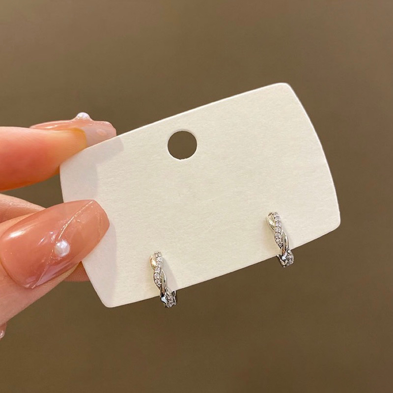 thinny silver hoop - morning.earrings