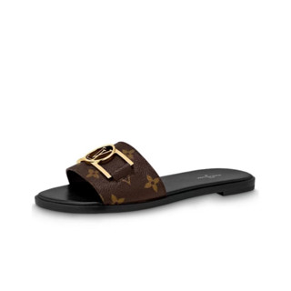 Louis Vuitton LOCK it Monogram Ladies High Heels รองเท้า LV