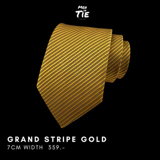 MEN IN TIE เนคไทแบบผูกเอง หน้ากว้าง 8cm รุ่น Grand Stripe Collection