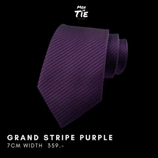 MEN IN TIE เนคไทแบบผูกเอง หน้ากว้าง 8cm รุ่น Grand Stripe Collection
