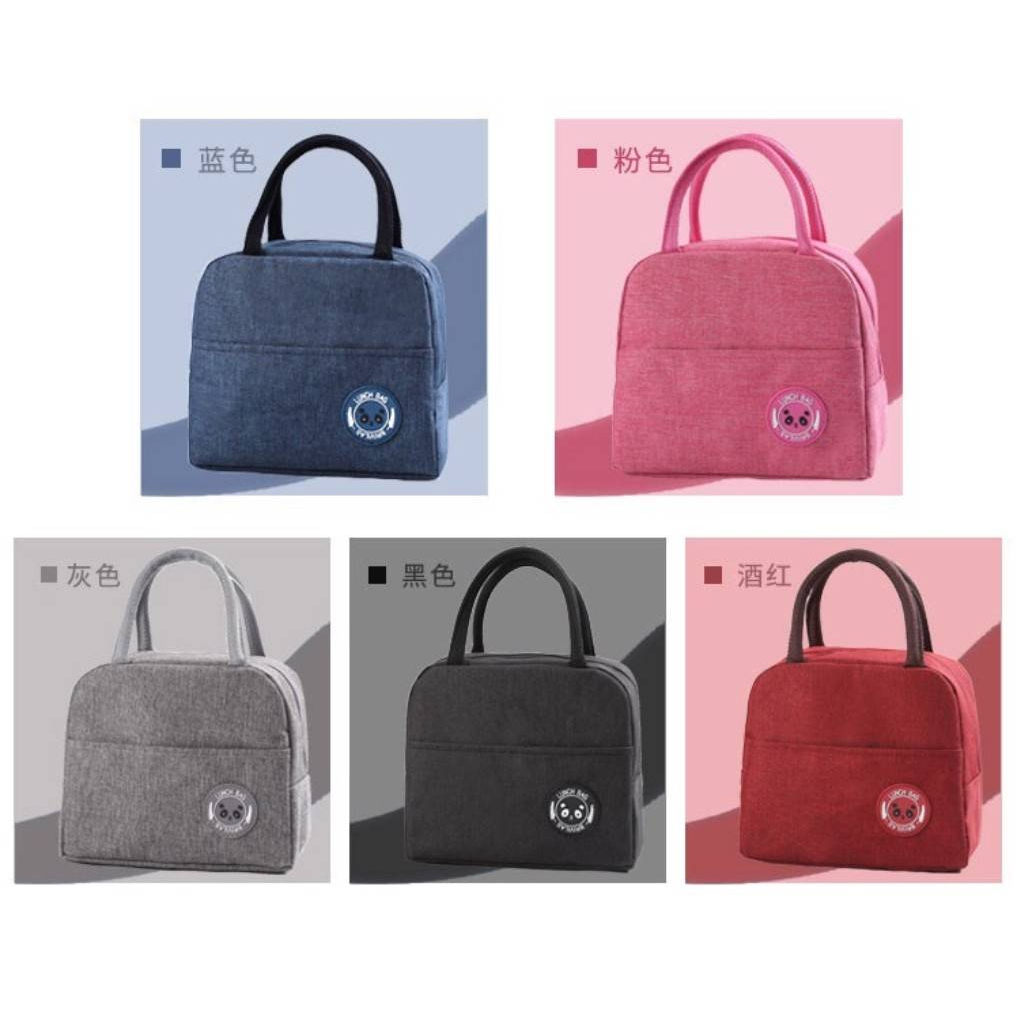 กระเป๋าเก็บอุณหภูมิ สี่เหลี่ยมทรงเตี้ยปิดด้วยซิปสีพื้น มีช่องใส่ของด้านข้าง - รูปที่ 7