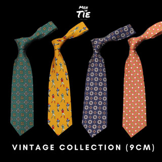 MEN IN TIE เนคไทแบบผูกเอง หน้ากว้าง 9cm รุ่น Vintage Collection