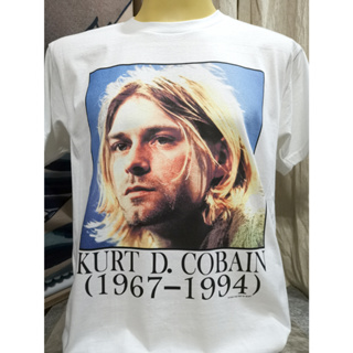 เสื้อวงนำเข้า Kurt D. Cobain 1967-1994 Nirvana Grunge Soundgarden Alice in Chains Sonic Youth Style Vintage T-Shirt