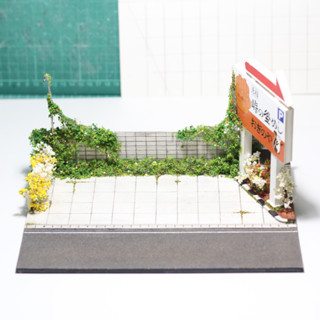 ฉากโมเดลรถ โมเดลจำลอง ไดโอราม่า ลาดจอดรถ 1:64 (ไม่รวมรถ) Diorama kamameshi billboard Initial D 1/64