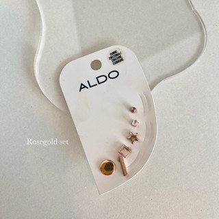 **พร้อมส่งจากร้านในไทย** ALDO สีโรสโกลติดหูน่ารักๆ  Price :  20  Baht / set 🍑