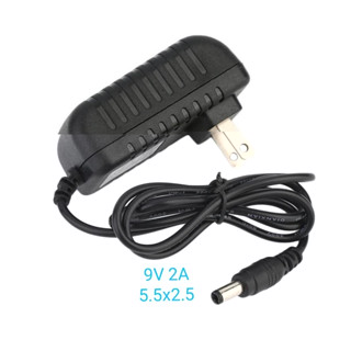 AC to DC อะแดปเตอร์ Adapter 9V 2A 2000mA (ขนาดหัว 5.5 x 2.5 มม.)