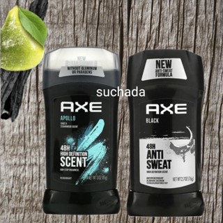 🇺🇲โรลออนนำเข้า Axe apollo ,black 48H Anti Sweat Antiperspirant Deodorant Stick ขนาด76,85 กรัม โรลออนaxe ผู้ชาย